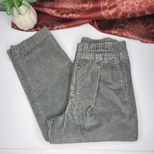 GAP High Rise Corduroy Pants Relaxed Fit Gray XS Petite